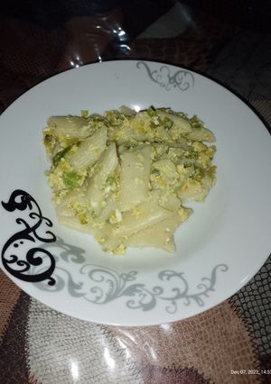 Una foto de Fideos gratinados con zapallitos
