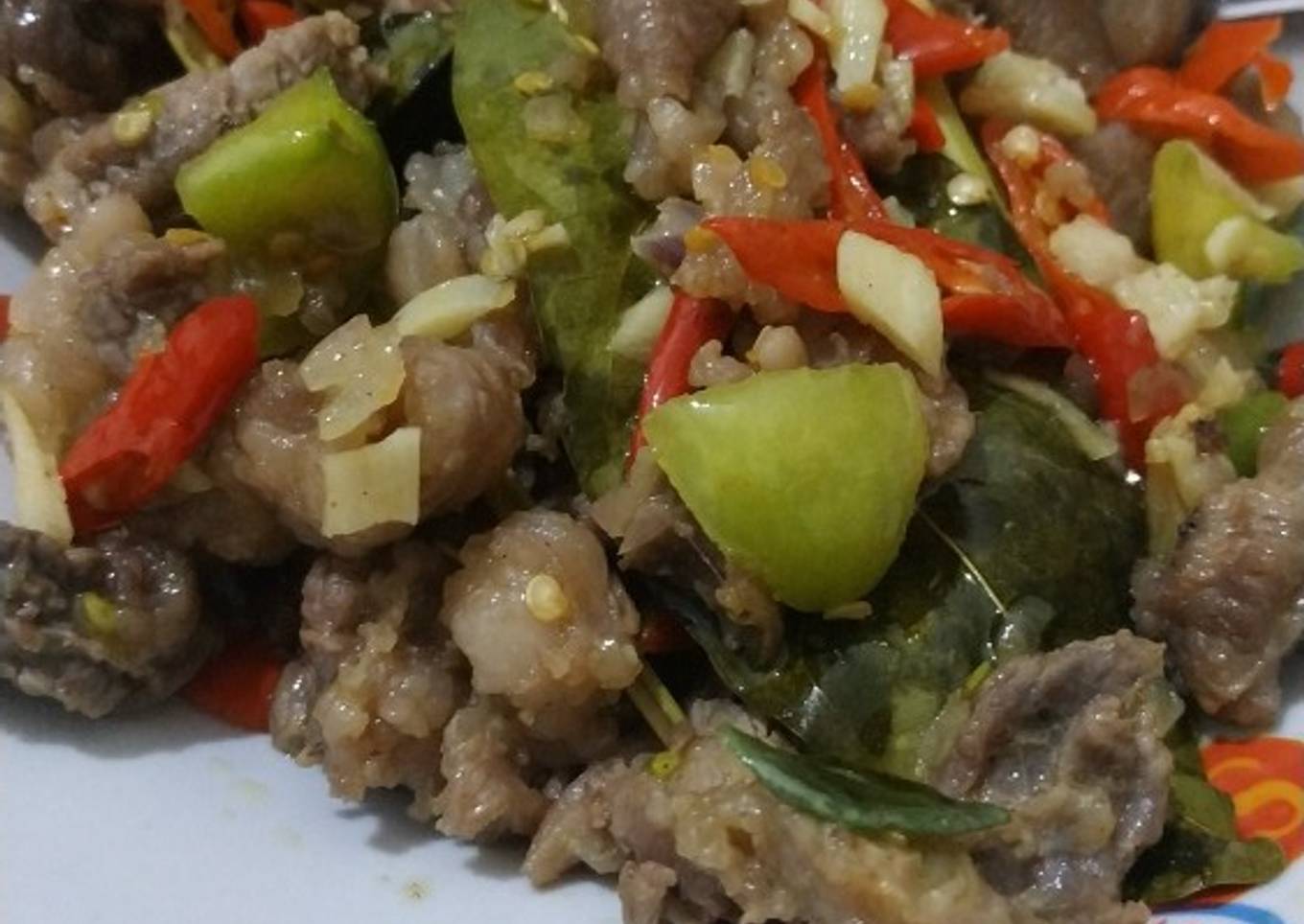 Tumis Tetelan Warna Warni