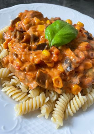 Foto de Macarronada com molho cremoso de beringela