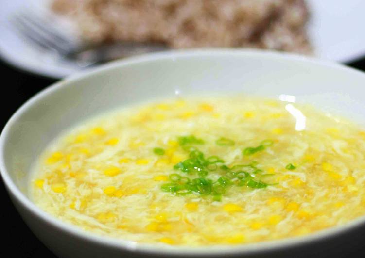 Sup jagung telor contoh menu sehat