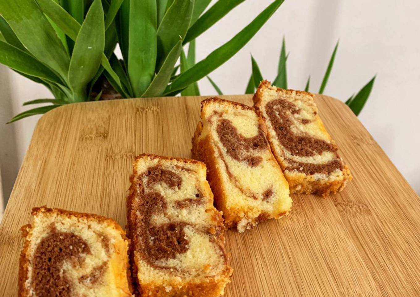 Marble Cake (Kue Marble) tanpa pengembang tanpa pelembut