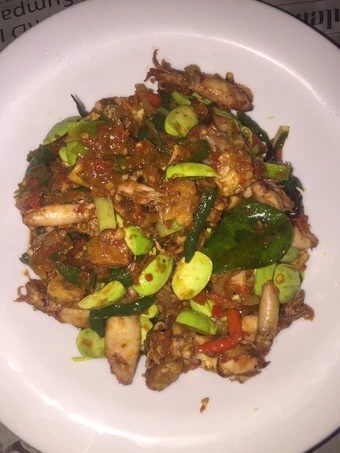 Cara Mudah Membikin Resep  Tumis cumi asin tempe pete yang Lezat, Enak