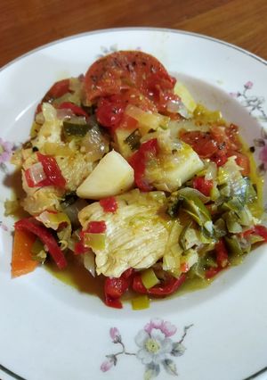 Una foto de Pollo a la portuguesa fácil