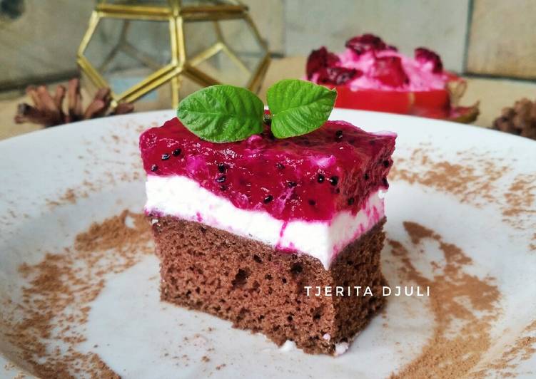 Dragon Fruit Chocolate Cake
