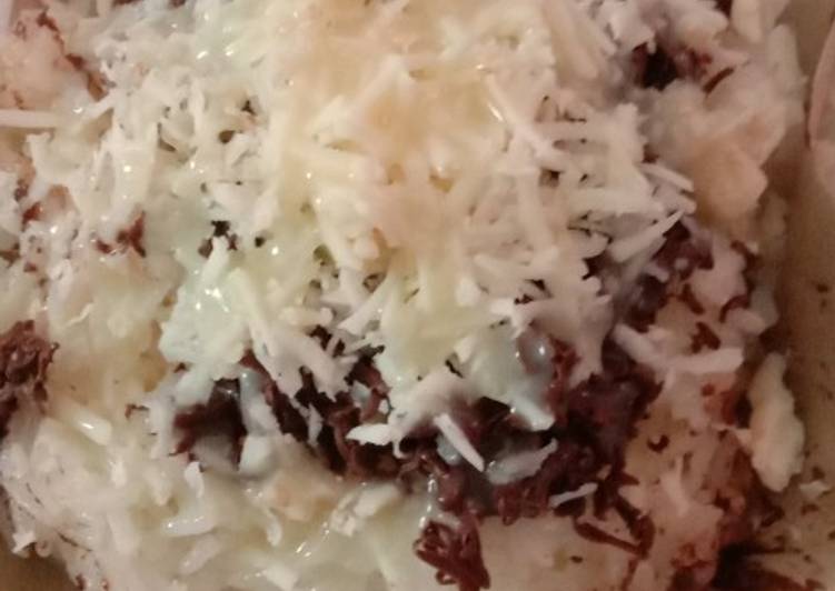 Ketan putih keju, coklat susu