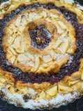 Tarta de manzana y membrillo sin manteca