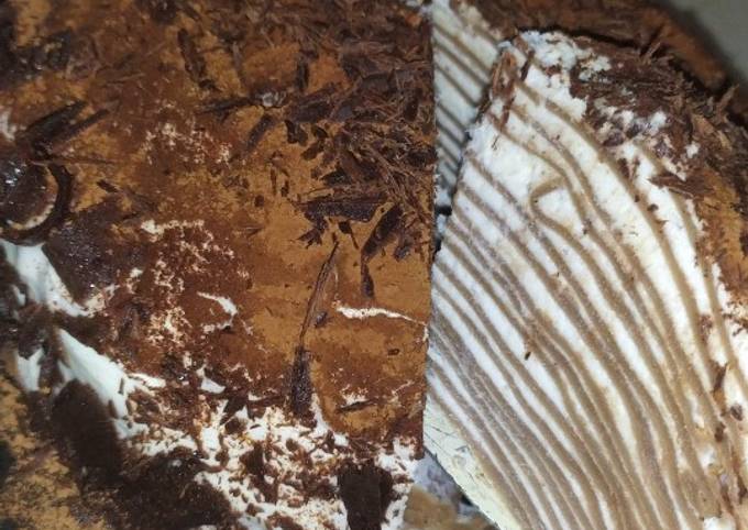 Resep Mille crepes cake/coklat
