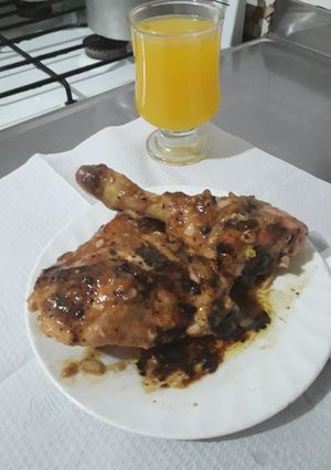 Una foto de Pollo a la mostaza c/limón y ajo