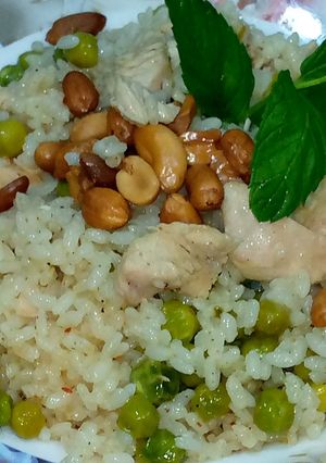 صورة لوصفة رز وبازيلاء