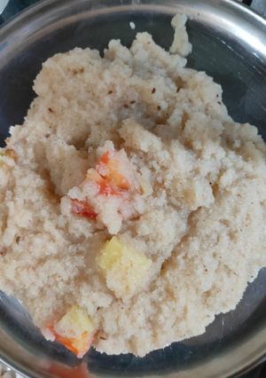 A picture of Namkeen suji halwa.