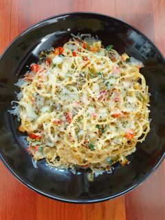 Una foto de Espaguetis con verduras gratinadas
