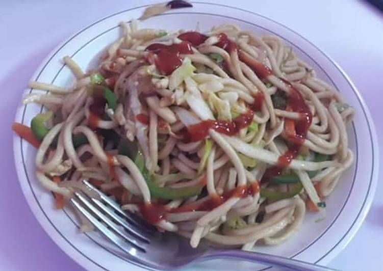 Steps to Prepare Homemade Chinese noodles spaghetti