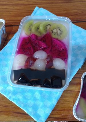 Foto resep Puding buah tanpa susu