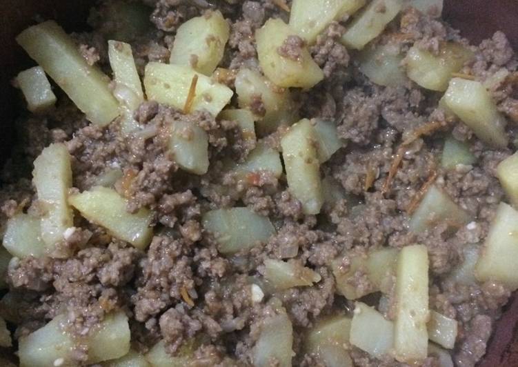 Carne moída com batata - Tudogosreceitas