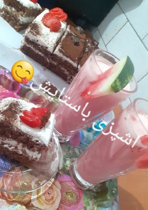 عکسی از دستور ملیک شیک هندوانه 😋