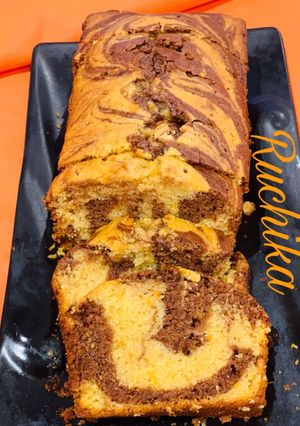 A picture of Orange marble wheat cake.