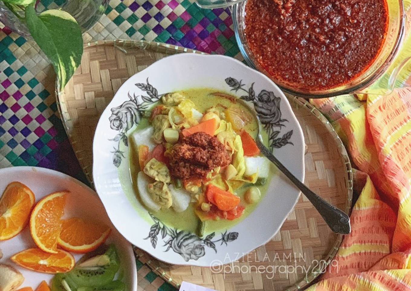 Resepi Lontong Bersama Sambal Kacang Phopbylinimohd Menuberbuka Yang Lezat Sekali Dan Gampang Resepi Kak Ross