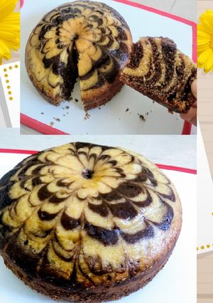 एगलेस मार्बल केक (eggless marble cake recipe in marathi) रेसिपी चे मुख्य फोटो