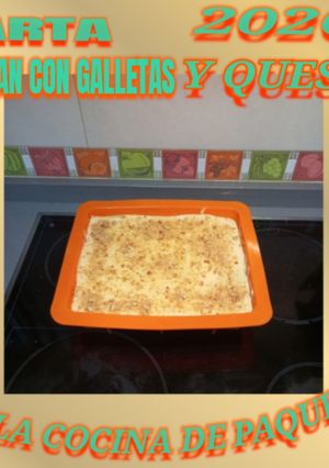 Foto principal de Tarta de flan con galletas de queso sin tmx a mi manera