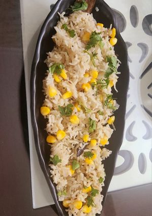 A picture of Sweetcorn Pulao.