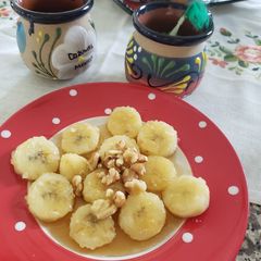 A picture of Fry Banana with honey 🍯 🍌.