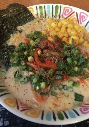 A picture of Soy Milk Kimchi Ramen.