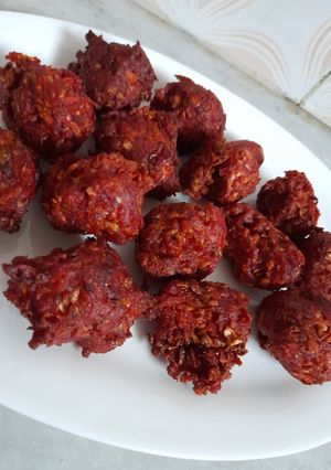 A picture of Chinese Pakoda/Schezwan Manchurian.