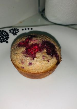 Una foto de Muffins integrales con frambuesa
