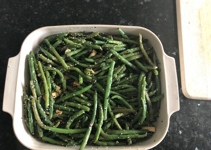 Recipe of Homemade Honey sesame green beans salad