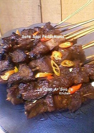 Foto resep Sate Sapi Pedas Manis