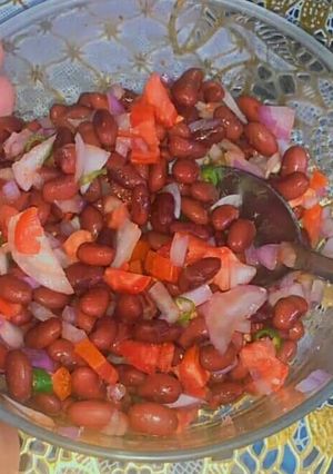 A picture of Rajma salad.