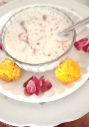 A picture of Delicious chamsur Dana(Garden cress seeds)kheer.
