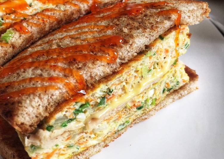 Cara mudah memasak Egg Sandwich Anti Gagal