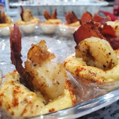 A picture of Cajun deviled eggs.