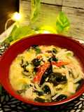 5-Minute Wakame and Imitation Crab Egg Drop Udon