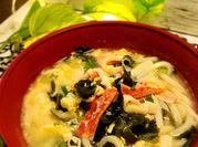 A picture of seaweed soup
