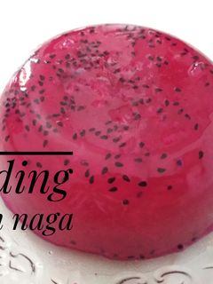 Foto resep Puding buah naga (snack MPASI 9m+)