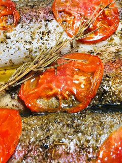 Una foto de Trucha al horno