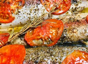 Una foto de Trucha al horno
