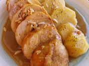 Una foto de receta de patatas con beicon