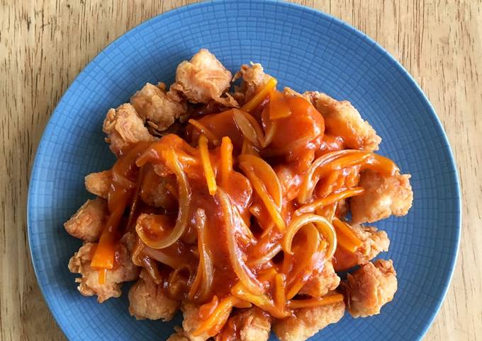  Resep Ayam Popcorn Asam Manis ala Catering oleh FadhliaLD 