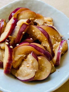 A picture of Crunchy Homemade Eggplant Pickles (4 ingredients) - no cooking required.