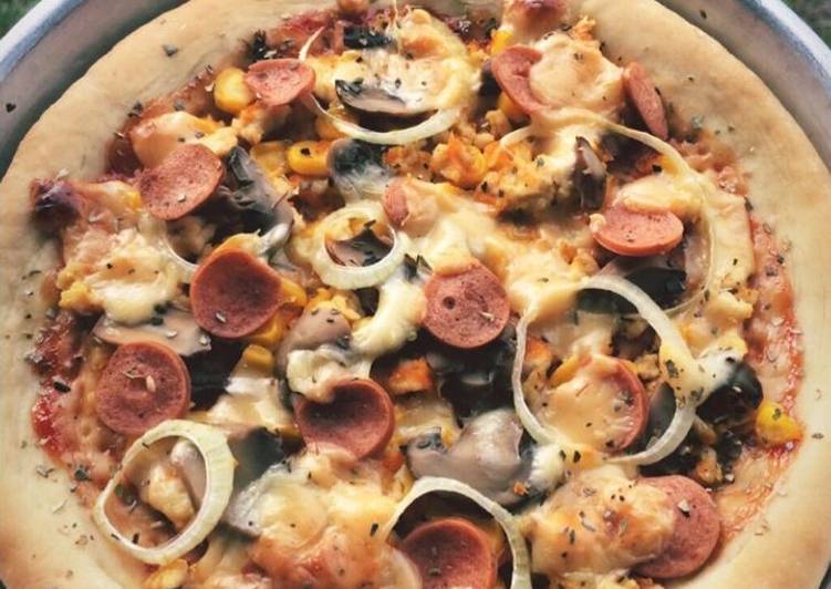 Langkah Mudah untuk Membuat Homemade Pizza super easy but kane Anti Gagal