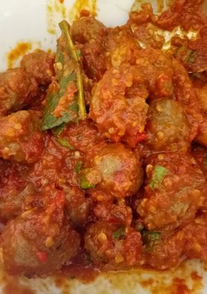 Foto resep Bakso Telur Bumbu Balado Pedas