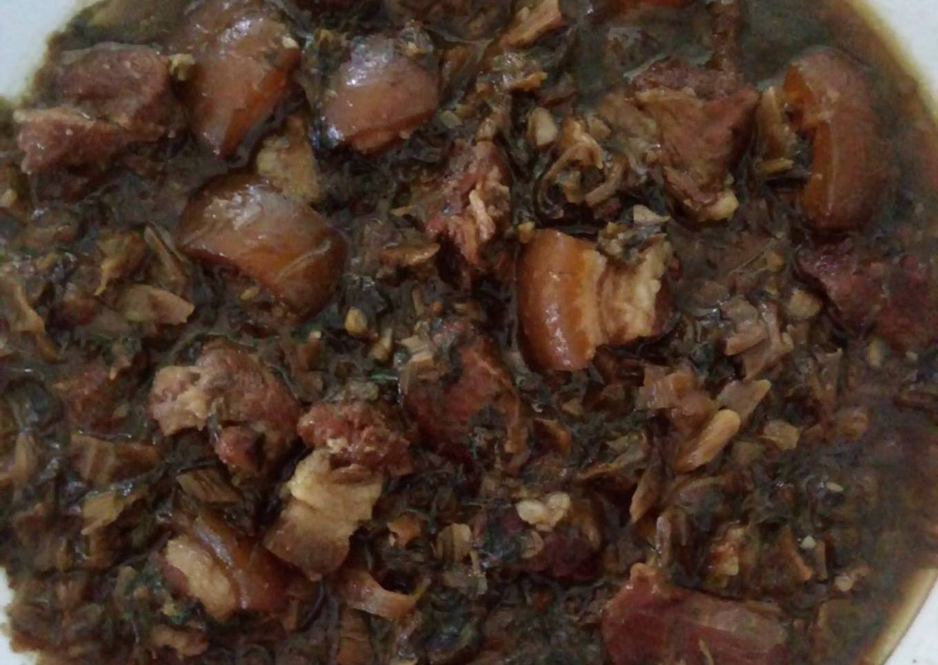 Babi Masak Sawi Asin Kering (Hamcoi Kon)