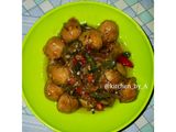 Bakso saos lada hitam simple