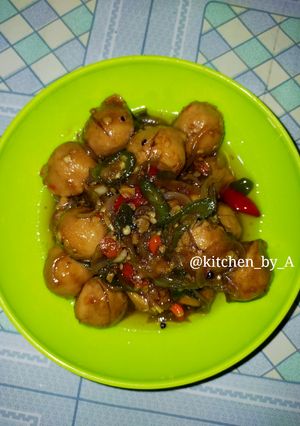 Foto resep Bakso saos lada hitam simple