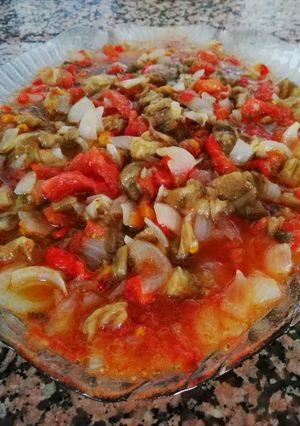 A picture of Oven-Roasted Escalivada Vegetables.