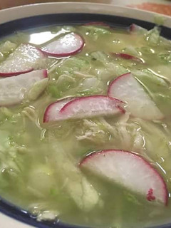 Una foto de Pozole de pipián verde