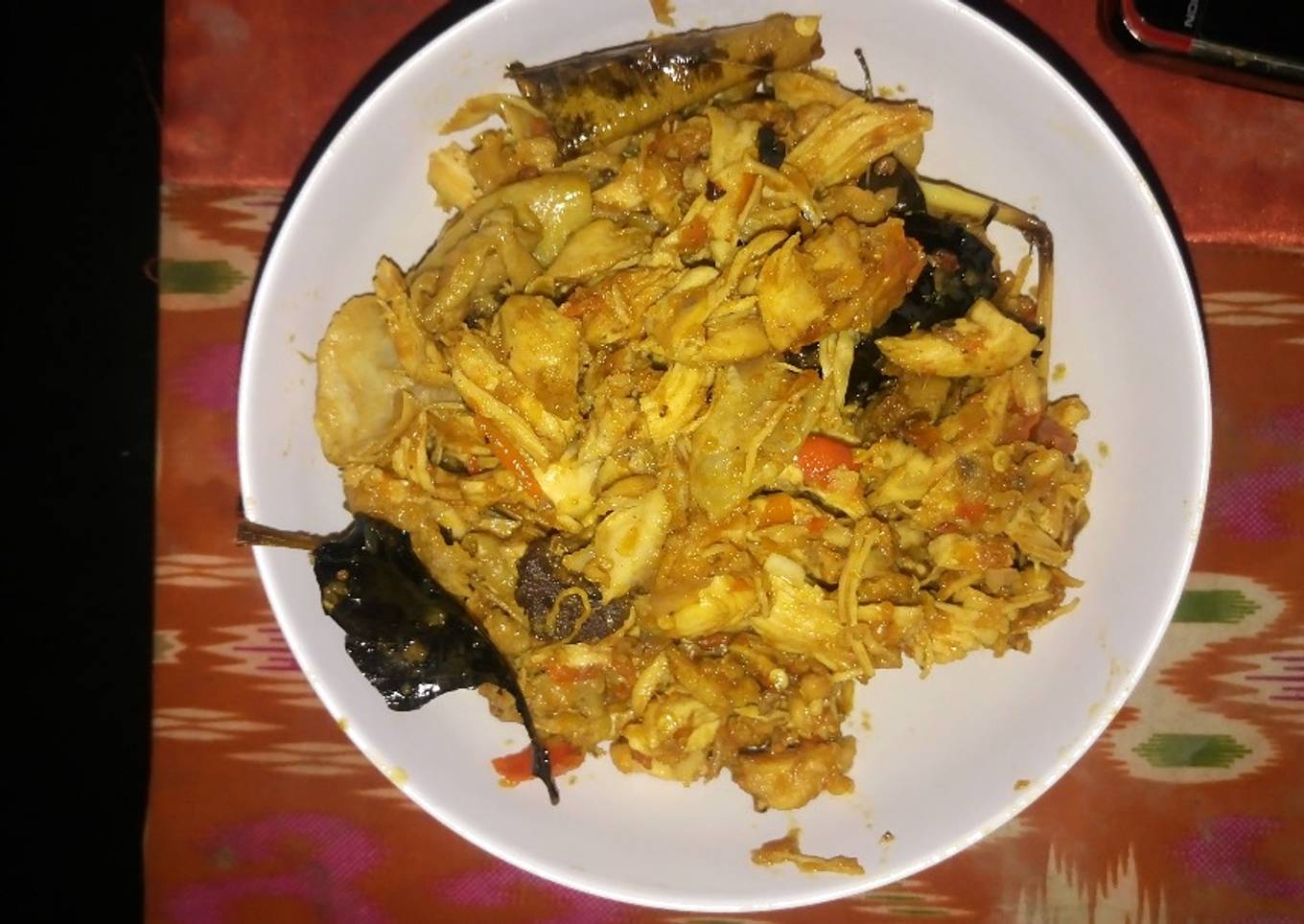 Ayam suwir ala geprek
